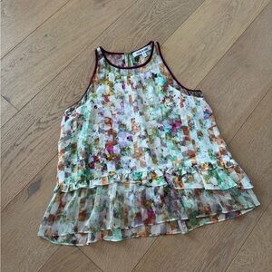 Elizabeth and James Linda Silk Abstract Tank Small